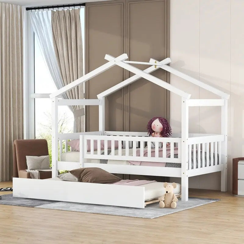 Kids House Bed Twin with Trundle