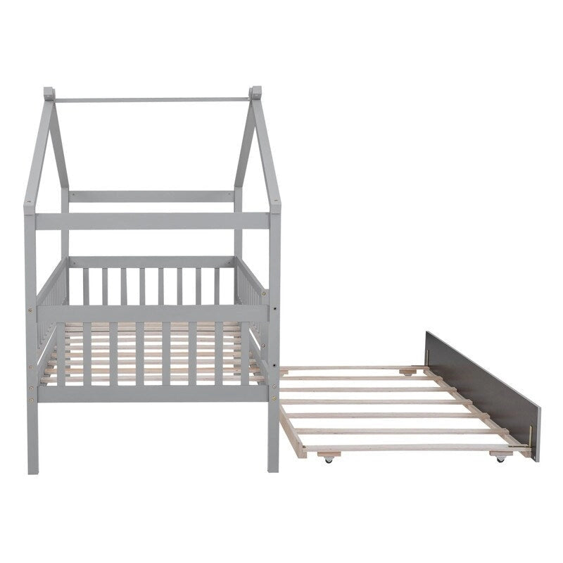 Kids House Bed Twin with Trundle