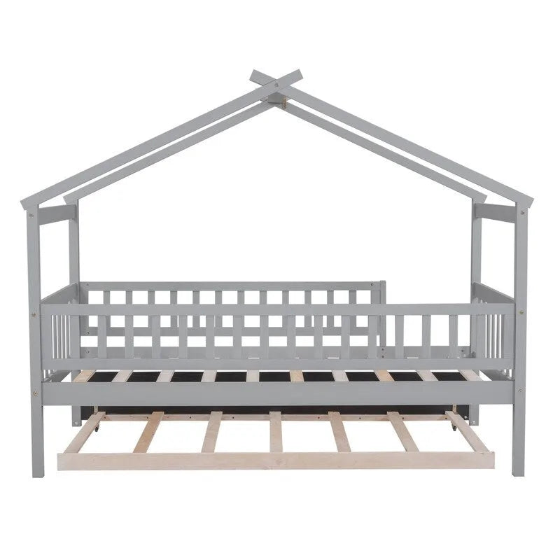 Kids House Bed Twin with Trundle