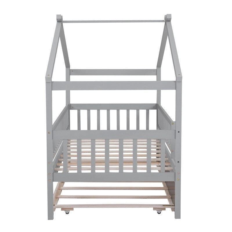 Kids House Bed Twin with Trundle
