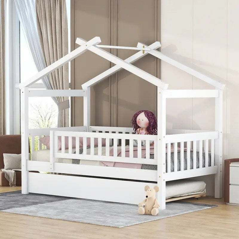 Kids House Bed Twin with Trundle