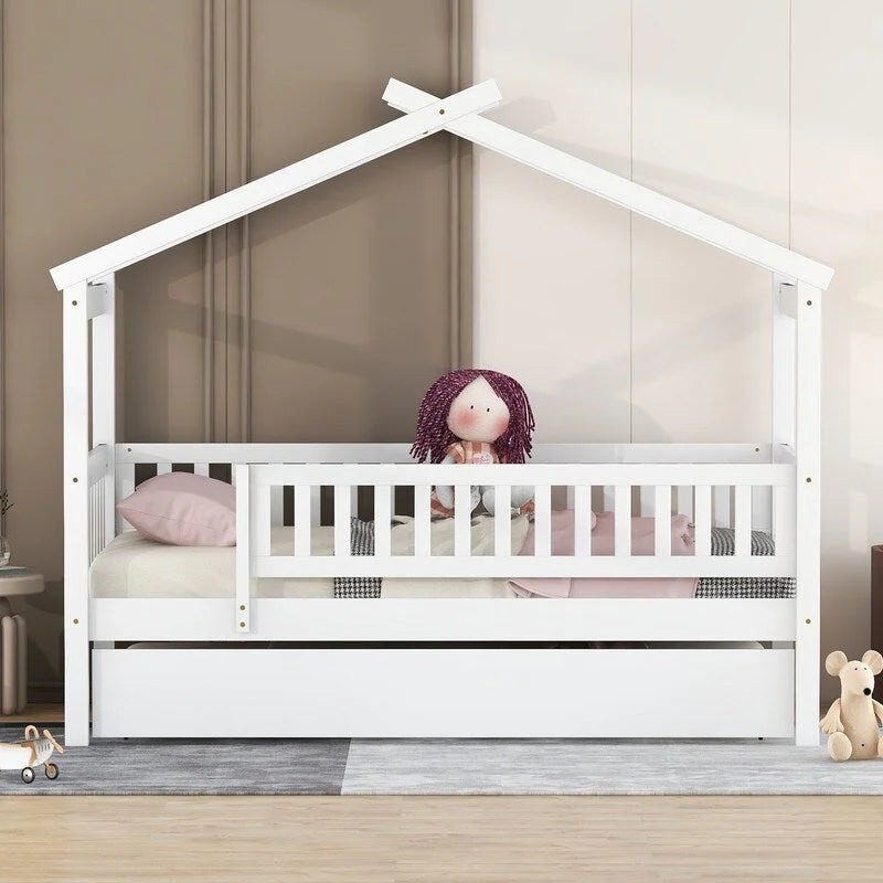 Kids House Bed Twin with Trundle
