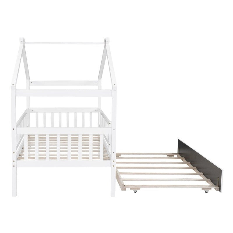 Kids House Bed Twin with Trundle