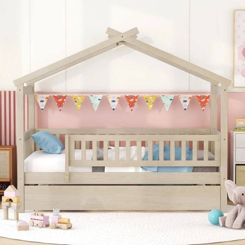 Kids House Bed Twin with Trundle