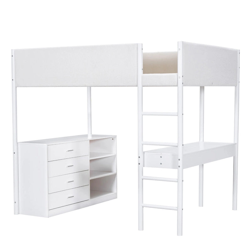 Full Size Teddy Fleece Loft Bed