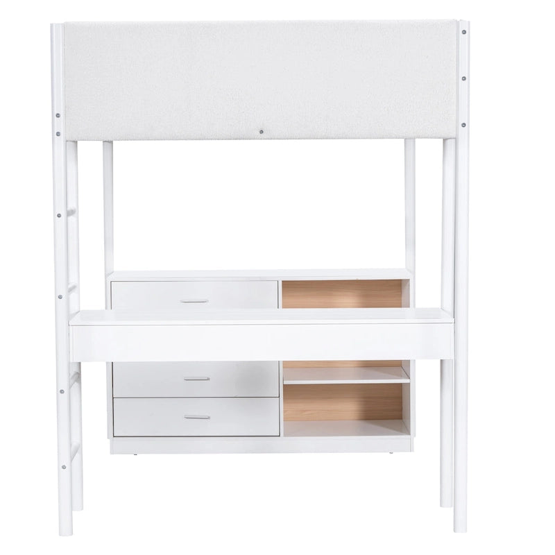 Full Size Teddy Fleece Loft Bed