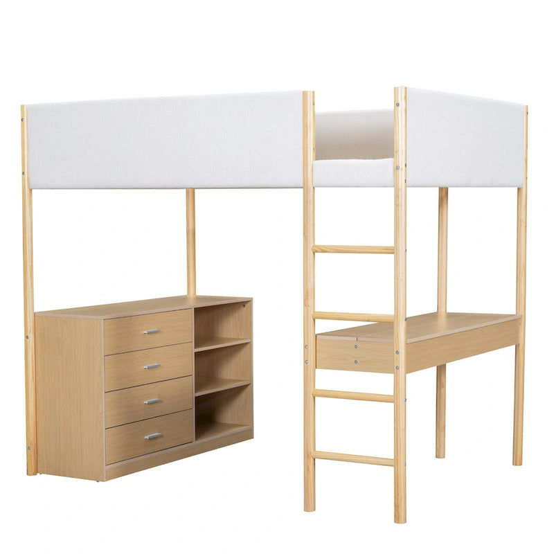 Full Size Teddy Fleece Loft Bed