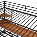 Metal Loft Bed with Desk and Shelves, Full Size